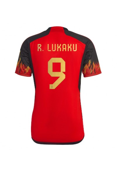 Belgia Romelu Lukaku #9 Jalkapallovaatteet Kotipaita MM-kisat 2022 Lyhythihainen